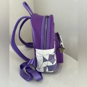 LOUNGEFLY UEC Purple White Abstract Wall Epcot Backpack New “Purple Wall”-Inspired Loungefly Backpack Appears at  main image 4
